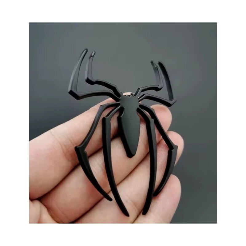 DIGIART INTERNATIONAL SPIDER CAR EMBLEMS 3D ZINC ALLOY METAL BLACK