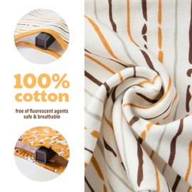 Baby Boys Infant Layette Set Baby 4-Piece Bodysuits Pants Set Baby Essentials Gift Set 100% Cotton with Cartoon Print (Dinosaurs, 9-12 Months)