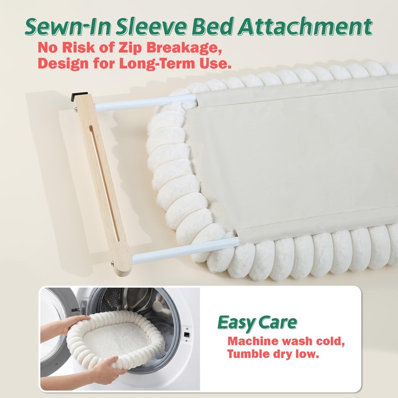 Zakkart SnugCloud Cat Window Perch with 4-Sided Bolster - Orthopedic