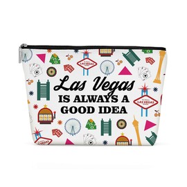 Las Vegas Gifts Makeup Bag, Las Vegas Souvenir Las Vegas Lovers Gift Retro Funny Vegas Travel Vacation Cosmetic Bag for Women Mom Bestie Birthday Christmas Bachelorette Party Friendship Gifts