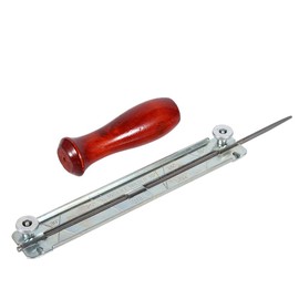 Chainsaw File Holder, Holder Guide Chainsaw Sharpening Kit, Sharpens Oregon for Chainsaw Chains (Wooden handle + bracket + file/4.0mm)