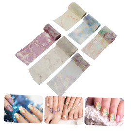 Healeved 12pcs Nail Transfer Stickers for DIY Nail Art Watercolor Marble Patterns Easy Application for Home Professional Use for Women Girls Decoration