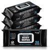 Body wipes XL shower wipes for Adult Bathing,Camping,Traveling,Gym,Nursing- Unscented,no-rinse bathing