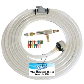 The Original X-Jet Nozzle Kit #16 | 5-6.5 GPM | Fixed Long-Range External Chemical Injection Nozzle for Efficient Chemical Application | 15-Color Proportioner Set & 15ft Hose Assembly | Extended Reach