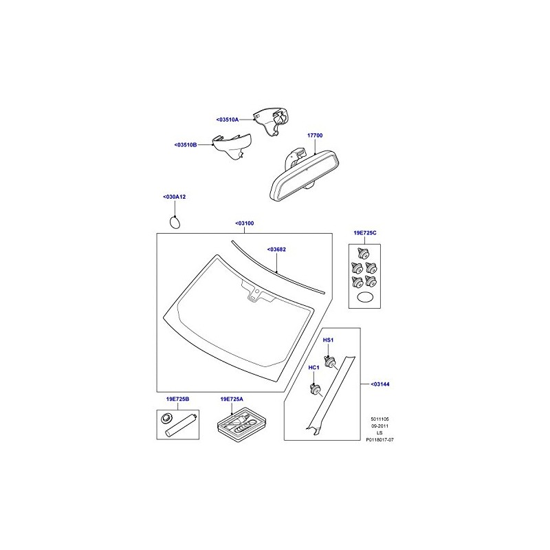 BRITPART Windshield A Pillar Trim Panel Repair Fixing Compatible with