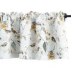 VOGOL Gray Birds Valance for Kitchen Windows Floral Print Window