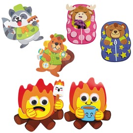 Fun Express Camp Character Magnet Craft Kit Assortment - Makes 36
