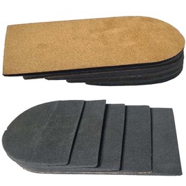 Adjustable Leg Length Discrepancy Heel Lifts Inserts Insoles - Pack of 2 (5 Layer Brown Small)