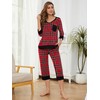 KORSIS Womens Pajama Sets Plaid 2 Piece PJ Sets Lounge