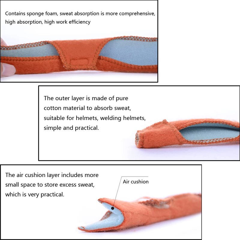 8 Pack Welding Helmet Sweatband, Helmet Sweatband Sweatband, Air Cushion