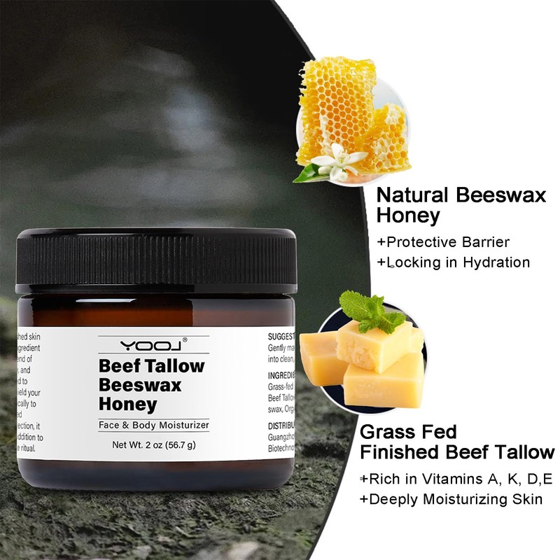 Beef Tallow and Honey Face Moisturizer for Face & Body