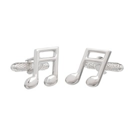 Semi Quaver Music Note Shirt Cufflinks In Onyx Art Cufflink Box