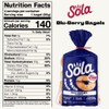 SOLA Low Carb & Keto Friendly Bagels, Blu-berry - 5g