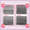 FANDIQ Individual Eyelashes 640pcs Natural Cluster Lashes 30D+40D+50D+60D Fluffy Lashes