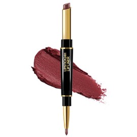 NILKJAR Dark Brown Women's Matte Lipstick and Lip Liner Set,DNM Double-ended Design Lipstick and Lip Liner in One,Lasting Waterproof Lipstick and Lip Liners Combo Lip Liner Pencil Set 11#