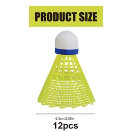 DALAETUS Pack of 12 Nylon Badminton Balls Set, Plastic Shuttlecocks, Stability and Durability, Coloured Badminton for Indoor Outdoor Sports, Training, Exercise, Entertainment, Games