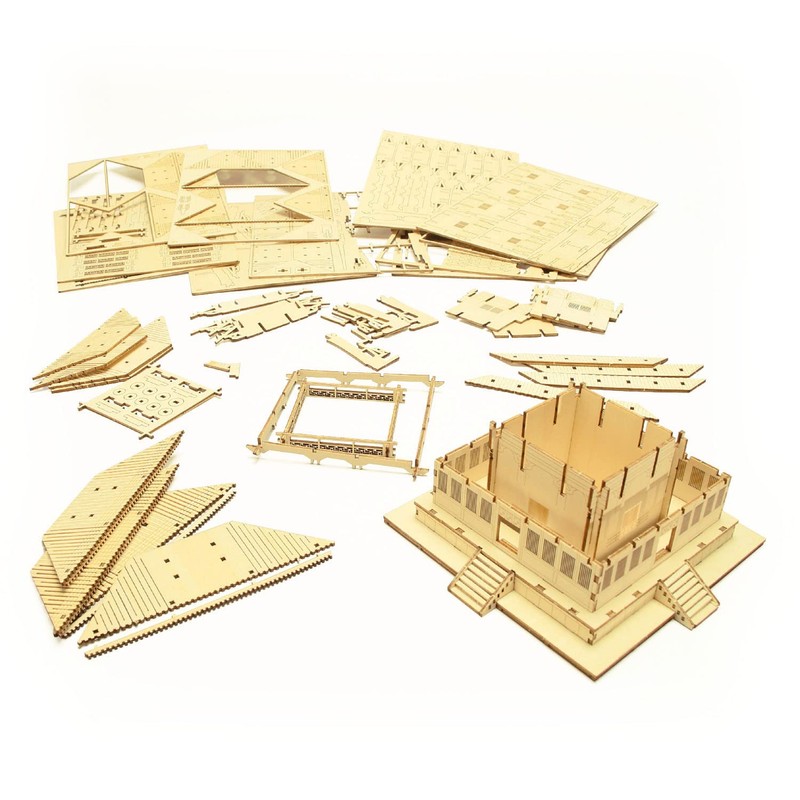 wa-gu-mi Five-storied Pagoda Wooden Architecture 3D Puzzle - Fun DIY