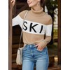 Ybenlow Women 2024 Sweater Tees Casual Turtleneck Sweaters Winter Ski
