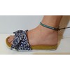 Anklet Turquoise Bead Anklet Bracelet Woven with Leather Cord Handmade
