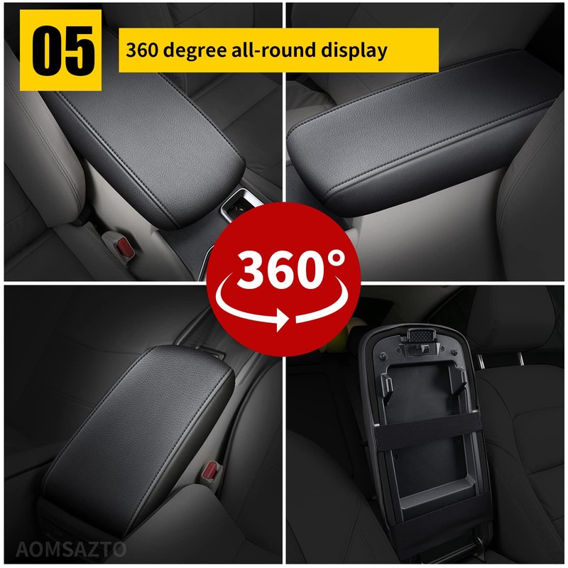 AOMSAZTO Console Covers for 2013-2018 Altima Nissan Black Armrest Pad