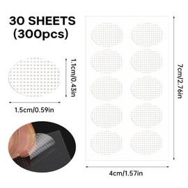 AVYRING 300PCS Earring Support Patches for Heavy Earrings - Clear Earring Stabilizer Stickers for Long-Term Wear, Large Protectors for Heavy Earrings, and Split/Stretched Earlobe Protection