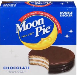 Moon Pie Double Decker Chocolate Vanilla and Banana Original Marshmallow Sandwich, 22 oz, 8 Count, Pack of 3