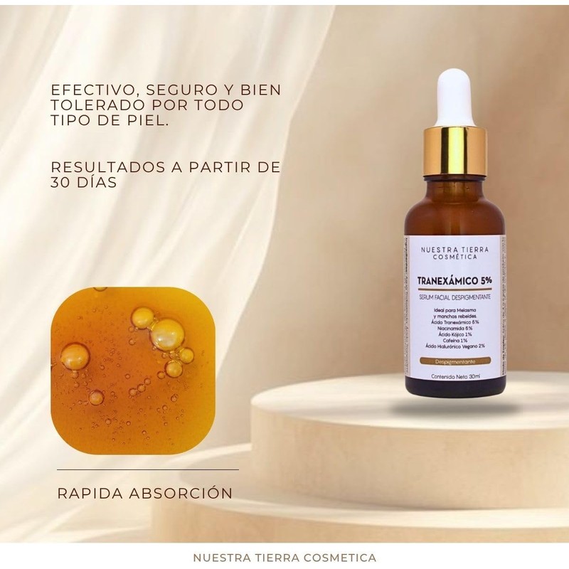 Ácido Tranexámico 5% Para Ojeras, Melasma Y Manchas Rebeldes