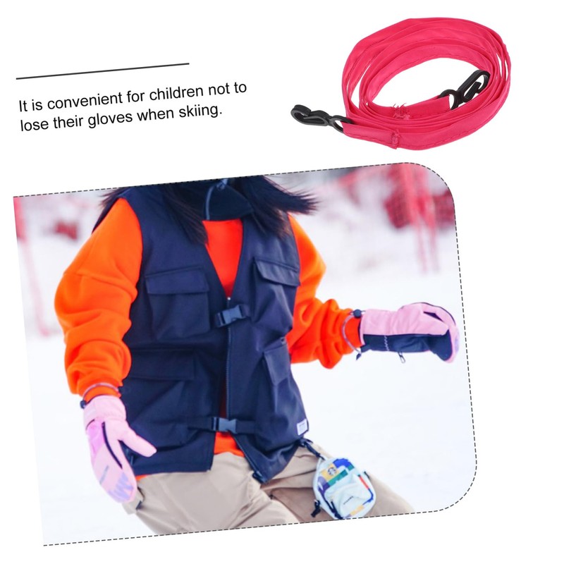 Mipcase Nonslip Ski Gloves Leash Holder Portable Glove Strap with