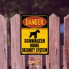 Schnauzer Danger Security System Door Sign Dog Sign