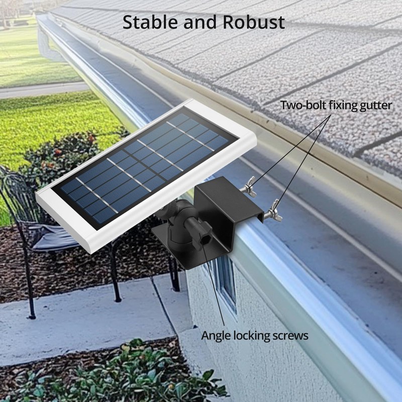 Anbte Universal Solar Panel Gutter Mount, Aluminum Gutter Mount for
