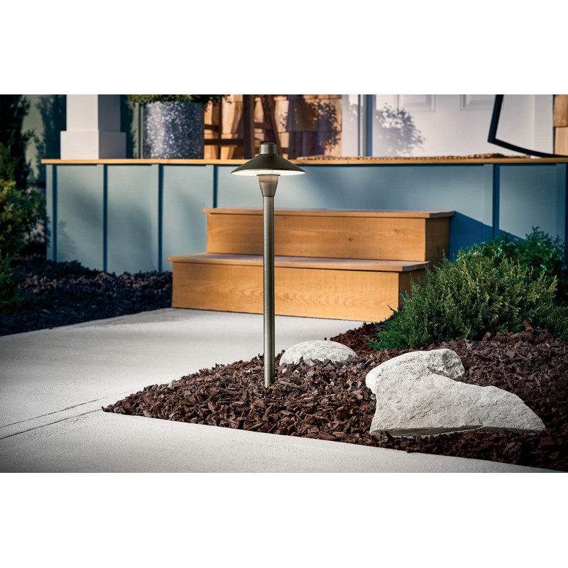 Kichler 12V Path Light in Textured Architectural Bronze, Durable Landscape