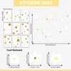 Boho Daisy Floral Wall Decals 9 Sheets White Gold Flower