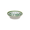 Tranquillo Blue Pottery Stoneware Oval Soap Dish with Floral Green