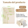 SanMuHome 20 Pcs Bolsas de Filtro Reutilizable de Grado Alimenticio,Bolsas