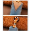 ontto Leather Key Fob Cover Keyring for Volvo xc60 xc90