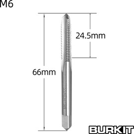 Burkit M6 X 1 Tap and Die Set, M6 x 1.0 Machine Thread Tap and Round Die Right Hand
