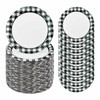 FALIZIFU 50 Pcs Black Gingham Paper Plates 7 Inch Disposable