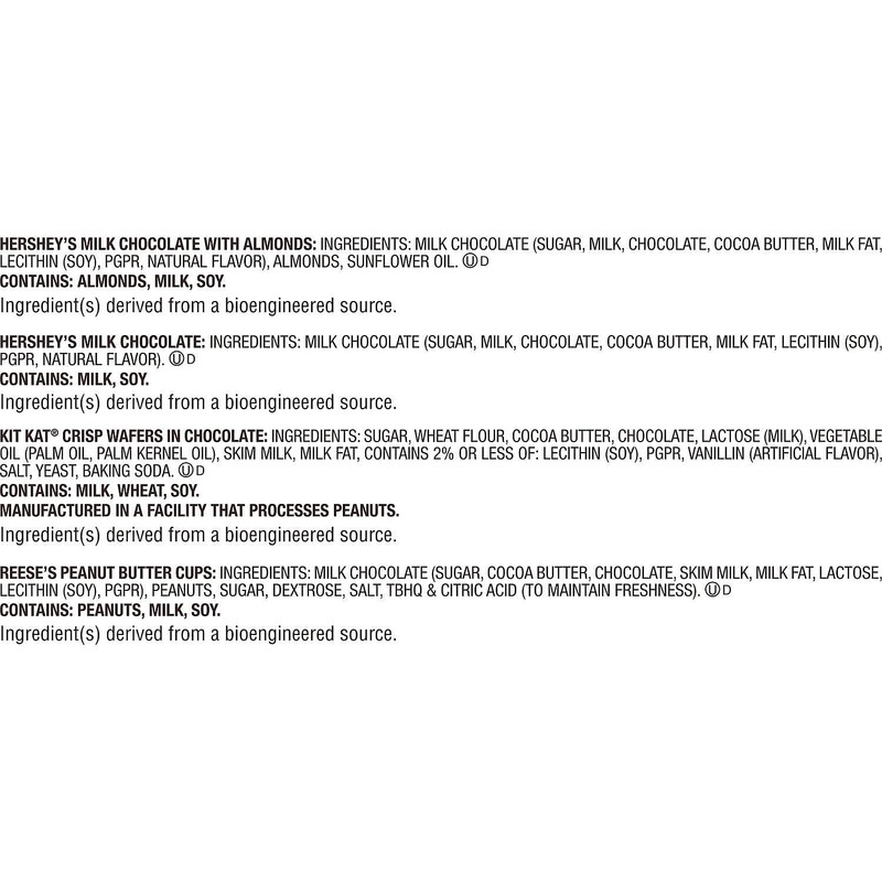 HERSHEY'S, KIT KAT and REESE'S Milk Chocolate Assortment Candy Bars,