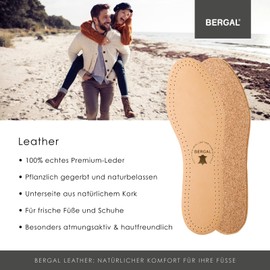 Bergal Schafleder Kork Orthotic Insole, Brown (Braun), 37 EU