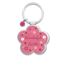 Little Wishes Auntie Metallic Keyring - Gift Idea