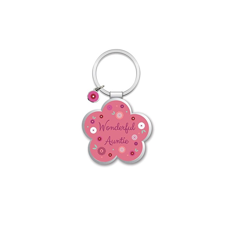 Little Wishes Auntie Metallic Keyring - Gift Idea