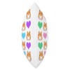 Funny Corgi Butt Pattern with Cute Hearts Throw Pillow