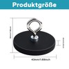 MIN CI Neodymium Magnets Hooks Strong Large Pack of 4