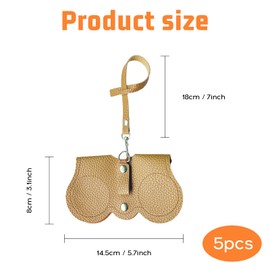 YYTECH Women's Sunglasses Case, Glasses Case, Pack of 5, Portable Sunglasses Bag, Glasses Clip, Glasses Case for Hanging, Travel Protective Cover for Glasses for Women, Sunglasses Case with Belt Clip,