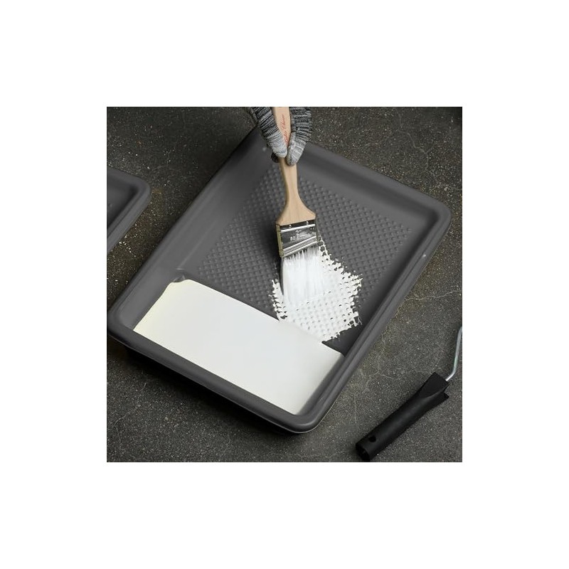 Bates- Paint Tray Liner, 9 Inch, 10 pcs, Grey Paint