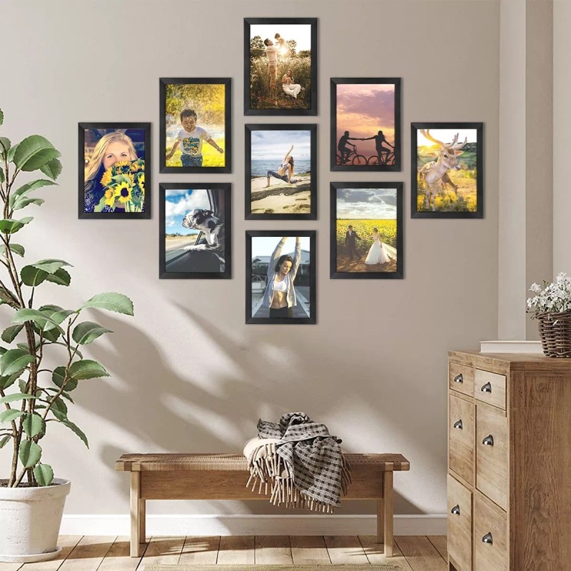 Estrella 9pcs Fotos Marco , Portaretrato Decoración De Cuartoes