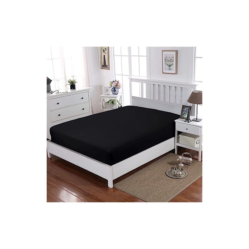 Egyptian Cotton 30cm Extra Deep Fitted Sheet T-200 Thread Count