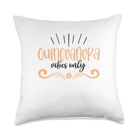 Quince Años 15 XV Birthday Quinceanera Throw Pillow
