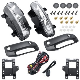 Lochnchn LED Fog Light Wiring Kit with Lamp Bracket Wires Switch Compatible with Dodge Ram 2500 3500 2019-2022 Fog Lamp Replaces 68273291AB CH2592158 68273292AB CH2593158