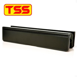 TSS Letterplate 12" in Black, Telescopic Sleeved Letter Box for uPVC Doors with 40mm to 80mm Thickness. 12 Inch Letterbox for upvc Door in Black